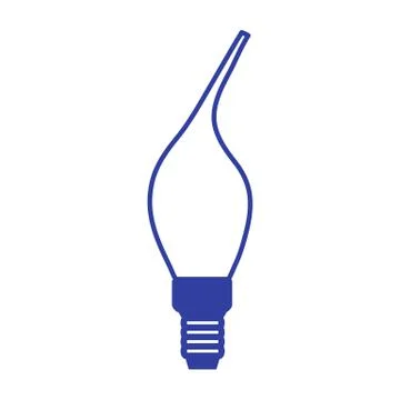 Stylized icon of light bulb on white background Stock Illustration