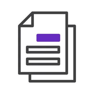 Stylized icon representing documents, paperwork or files for digital designs イラスト素材