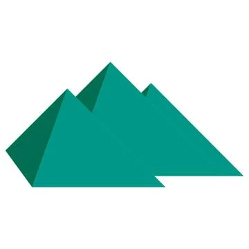 Stylized icon three pyramids Stock Illustration