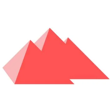 Stylized icon three pyramids Stock Illustration