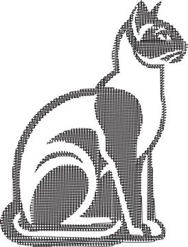 Stylized illustration of a cat Stock Illustration