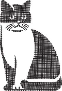 Stylized illustration of a cat Stock Illustration