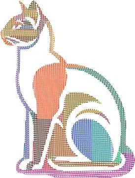Stylized illustration of a cat Stock Illustration