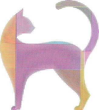 Stylized illustration of a cat Stock Illustration