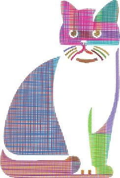 Stylized illustration of a cat Stock Illustration