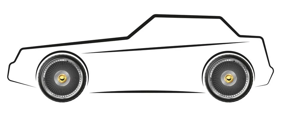 Stylized image of the car Stock Illustration