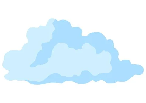 Stylized image of cloud. Natural illustration. Abstract style. Stock Illustration