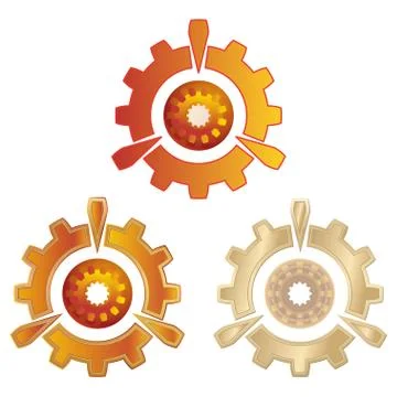 The stylized image of gears. Stock Illustration
