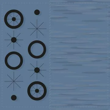 A stylized image of a steering wheel or a wheel in a pattern. Stock Illustration
