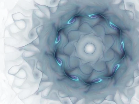 Stylized images of flowers and intersecting spiral lines. The infinity of spa Stock Illustration