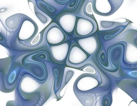 Stylized images of flowers and intersecting spiral lines. The infinity of spa Stock Illustration