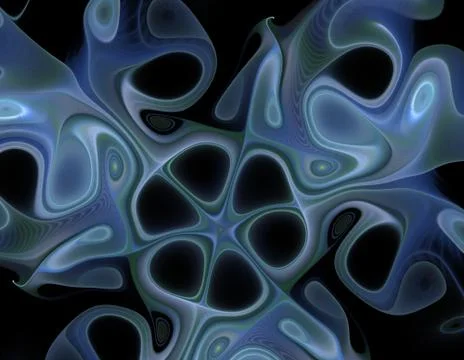 Stylized images of flowers and intersecting spiral lines. The infinity of spa Stock Illustration