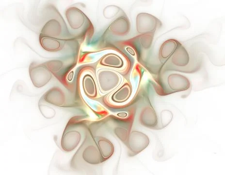 Stylized images of flowers and intersecting spiral lines. The infinity of spa Stock Illustration