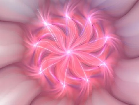 Stylized images of flowers and intersecting spiral lines. The infinity of spa Stock Illustration