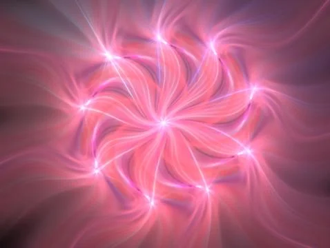Stylized images of flowers and intersecting spiral lines. The infinity of spa Stock Illustration