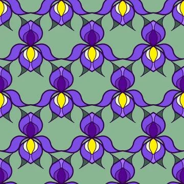 Stylized Iris Background Stock Illustration