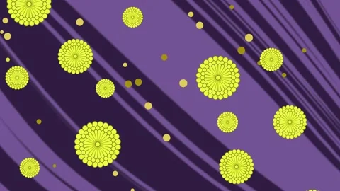Stylized Japanese Chrysanthemum Pattern Flowing 4K Loop Vídeos de archivo 336171205