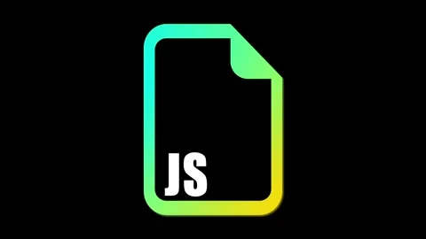 Stylized JS Document Icon Stock Footage 280495127