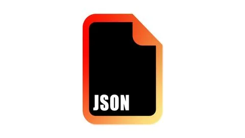 Stylized JSON File Icon Stock Illustration