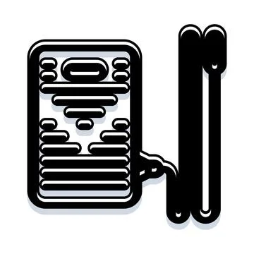 Stylized keyboard icon representing computer technology input Stock-Illustration