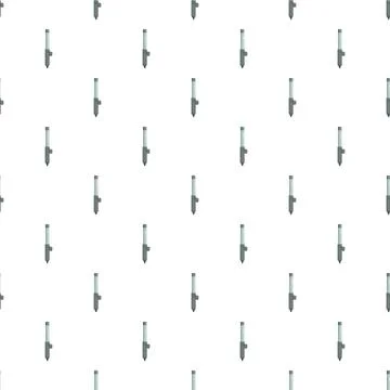 Stylized laboratory pipette pattern repeating on white background Illustrazione stock