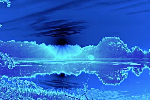 Stylized landscape Foto stock