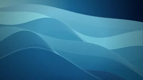 Stylized layered waves sway gently in a seamless loop Stock Footage 341275212
