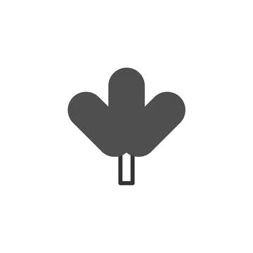 Stylized leaf icon for modern designs featuring nature elements with a mini.. Stock Illustration