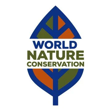 Stylized Leaf Logo with Geometric Patterns for Nature Conservation Stock Illustration