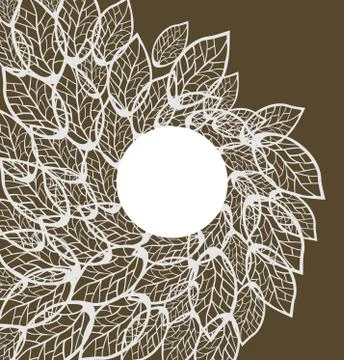 Stylized leaf pattern. Stock Illustration