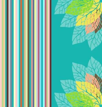 Stylized leaf pattern. Stock Illustration