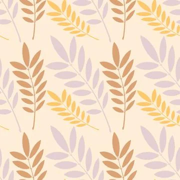 Stylized leaves of the ash - graphics. Fabulous plant world. Surreal. Design Stock Illustration