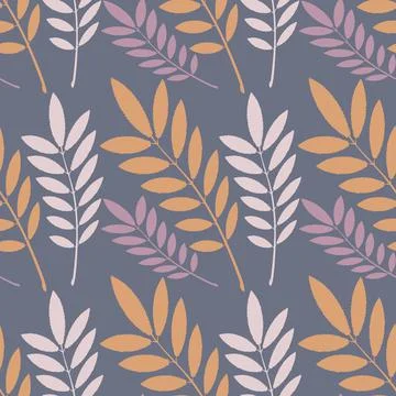 Stylized leaves of the ash - graphics. Fabulous plant world. Surreal. Design  Illustrazione stock