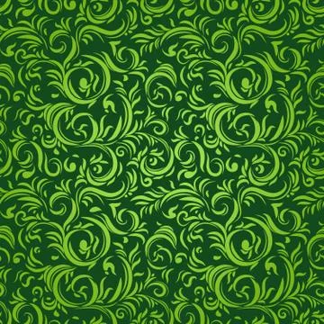 Stylized leaves pattern Stock Illustration