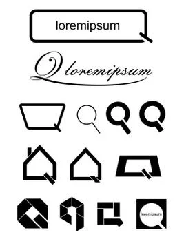 Stylized letter Q Stock Illustration