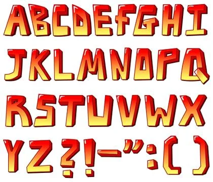 Stylized letters Stockillustratie