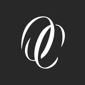 Stylized letters OC or CO monogram logo design with overlapping two letters.. Stock Illustration