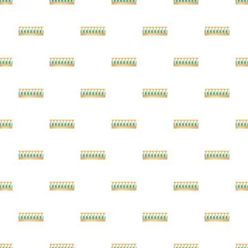 Stylized light brown and green balustrade pattern Illustrazione stock