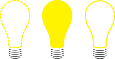 Stylized Light Bulbs Stock Illustration