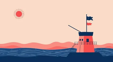 Stylized Lighthouse Illustration Stock Illustration
