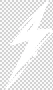 Stylized lightning bolt is striking transparent canvas, with jagged brushstroke Stock Illustration