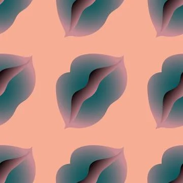 Stylized lips, half-open mouth - isolate, graphics. The bohemian world of fas 스톡 일러스트