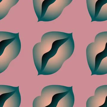 Stylized lips, half-open mouth - isolate, graphics. The bohemian world of fas 스톡 일러스트