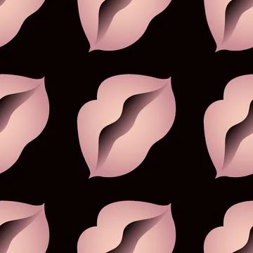 Stylized lips, half-open mouth - isolate, graphics. The bohemian world of fas 스톡 일러스트