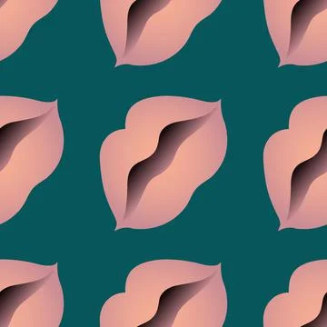 Stylized lips, half-open mouth - isolate, graphics. The bohemian world of fas 스톡 일러스트