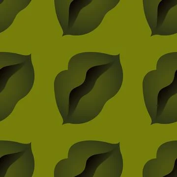 Stylized lips, half-open mouth - isolate, graphics. The bohemian world of fas Illustrazione stock
