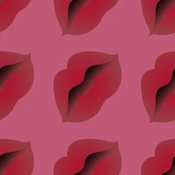 Stylized lips, half-open mouth - isolate, graphics. The bohemian world of fas Stock Illustration