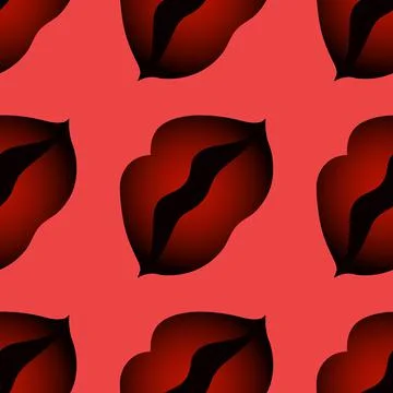 Stylized lips, half-open mouth - isolate, graphics. The bohemian world of fas 스톡 일러스트