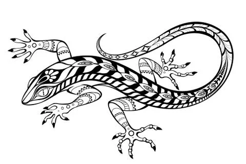 Stylized lizard Stock Illustration