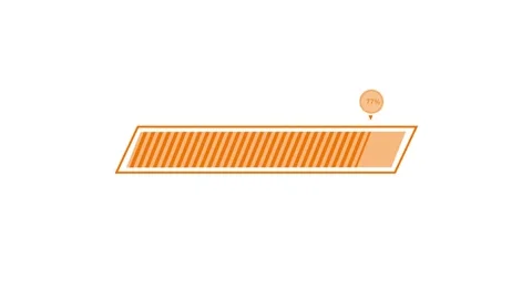 Stylized Loading Bar Animated, Modern Progress Bar Animation Loop Showing L.. Video stock 310212262